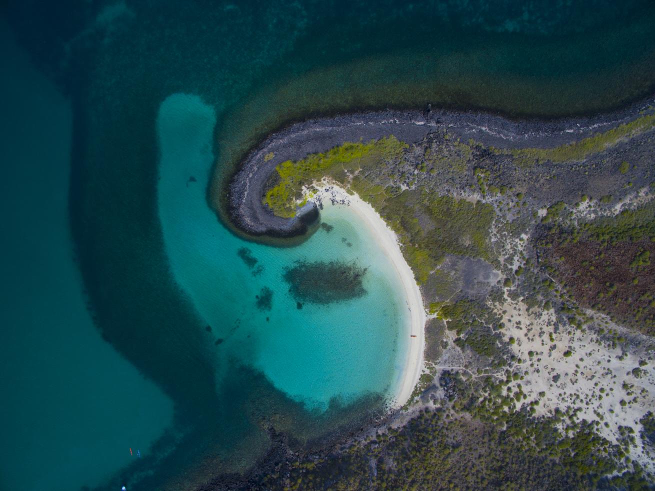 Loreto bay aerial view.